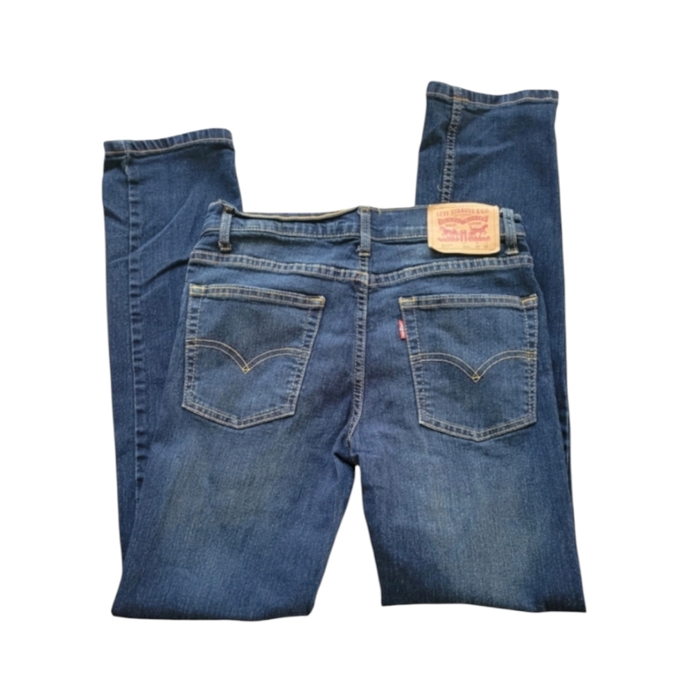 Levi's 511 Slim Stretch Straight Leg Denim Blue Jeans Size 16 Regular Girls